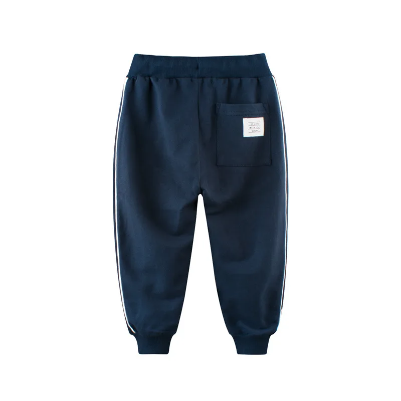 Новая весенне-Осенняя детская одежда штаны для детей от 4 до 9 лет спортивные штаны для мальчиков хлопковые брюки Простые Модные Штаны для мальчиков