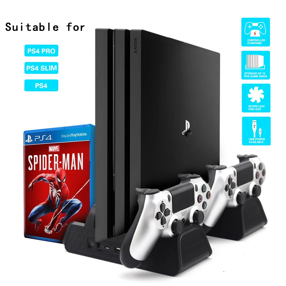 Ps4 Controller Charger Dual For Sony Playstation 4 Ps4 Slim Ps4 Pro Vertical Cooling Stand Charging Station Ps4 Accesories Aliexpress Consumer Electronics