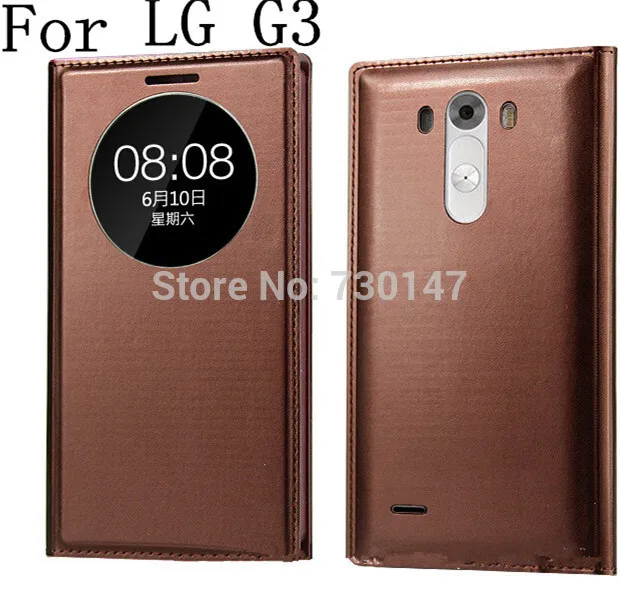 

Auto wake up /sleep function Smart view back Cover for LG G3 D850 D851 D855 Flip Leather Window Case