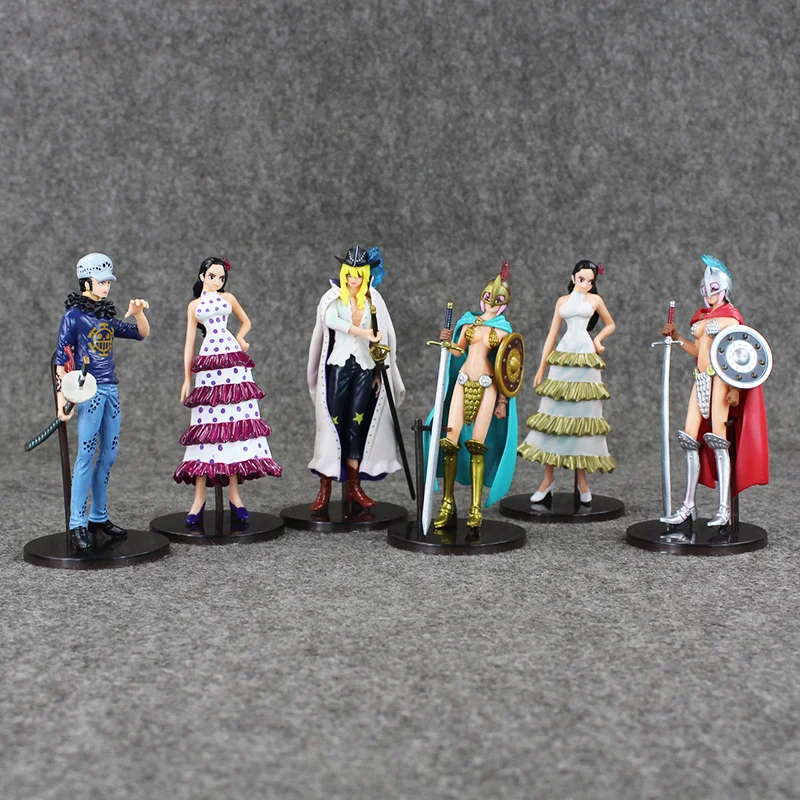 Rebecca Cavendish Boa Hancock Trafalgar Law Figure Set 6pcs 13 14cm One Piece Merchandise Free Shipping Worldwide