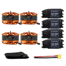 Zangão DIY Aircraft Motor Combo 4 pcs 3508 580kv Motor + 4 pcs Hobbywing XRotor 40A ESC + Conector XT60 + Fita de fixação