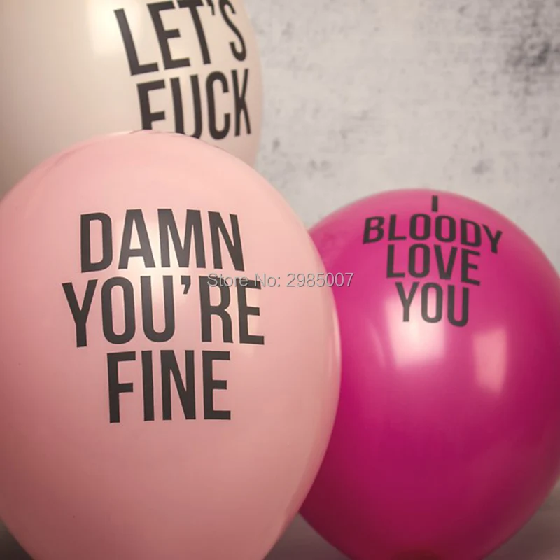 Badass Prank Abusive Balloons - Funny Rude Bachelorette Party Decorations image 5