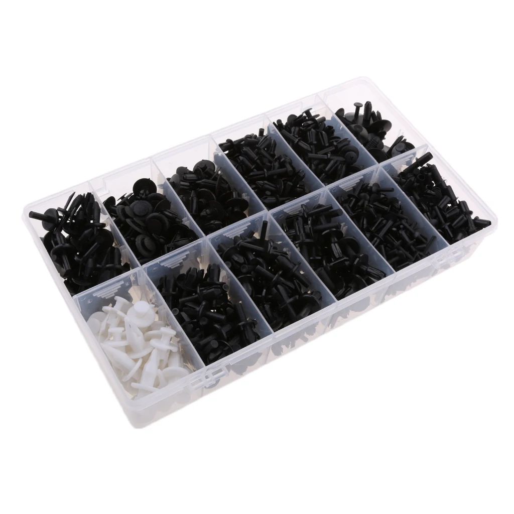 1 Set of 690 Pieces Auto Car Bumper Bumper Fender Rivets Fasteners Clip Kits Universal Fit For Car Vehicle