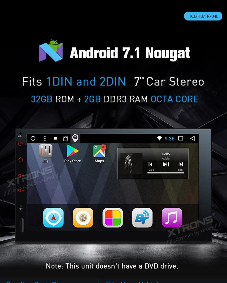 Excellent 7" Android 7.1 Nougat car GPS radio stereo Multimedia fits 1din and 2 Din One din Double din 32GB ROM 2GB DDR3 RAM OCTA Core 0 Excellent 7" Android 7.1 Nougat car GPS radio stereo Multimedia fits 1din and 2 Din One din Double din 32GB ROM 2GB DDR3 RAM OCTA Core 0