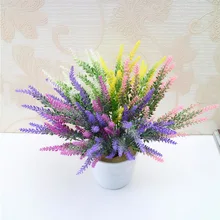 36cm 25 Heads Wedding Party Artificial Flowers Lavender Fake Bridal Bouquet Party Home Decor Decorations Artificial Flowers