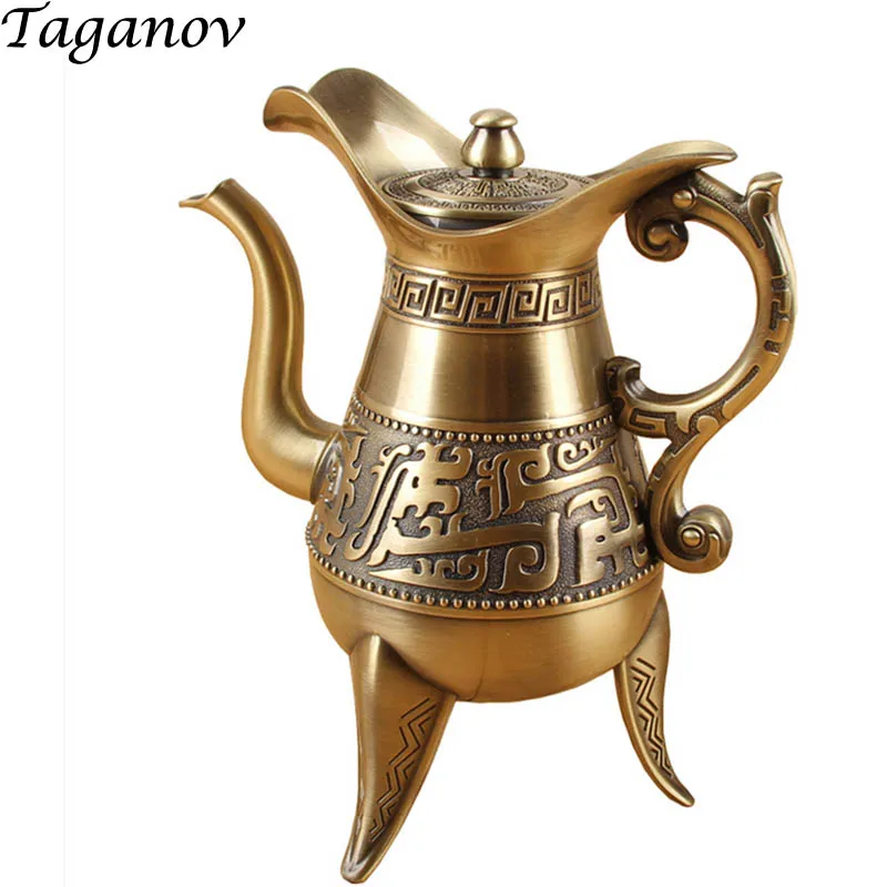 480 ml Flagon bronze wine pot big vision alcohol flask gift Liquor pot