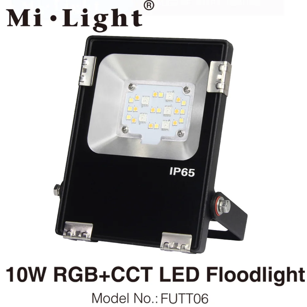 Светодиодный прожектор MiLight 10 Вт RGB + CCT IP65 водонепроницаемый наружный