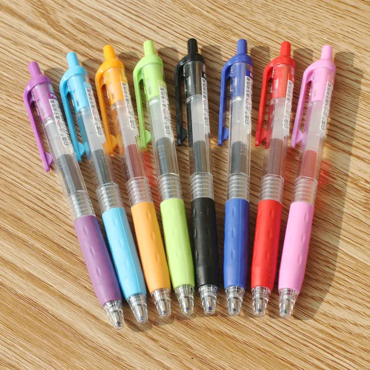 

Best quality 1 pcs Colorful Click type 0.5mm gel pen advertising promational plastic gel ink pen
