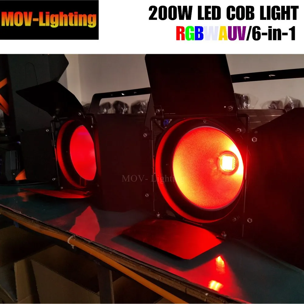 2шт 200 Вт COB RGBWA UV 5in 1/RGBW 4in 1/RGB 3in 1/теплый белый холодный светодиодный светильник Par