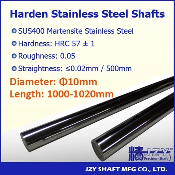 

Dia 10mm L1000-1020mm 3pcs/lot surface hardened guide shaft SUS400 stainless steel linear rod HRC57 straight stable long shaft