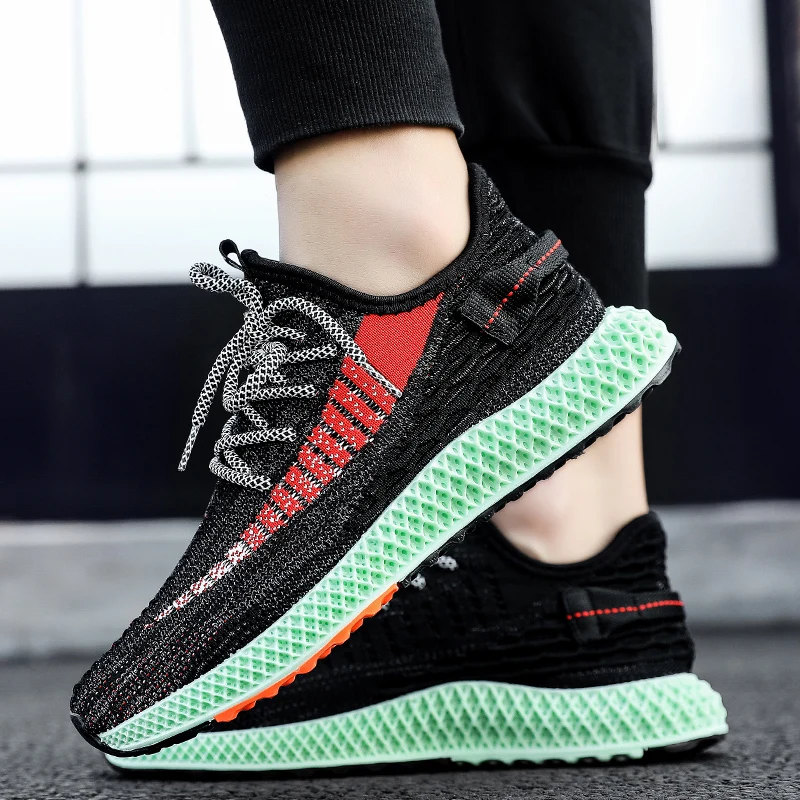 Ceny 2019 gorąca sprzedaż marki buty do biegania dla mężczyzn Mesh oddychające wygodne odporne Fitness trener buty sportowe męskie tenisówki