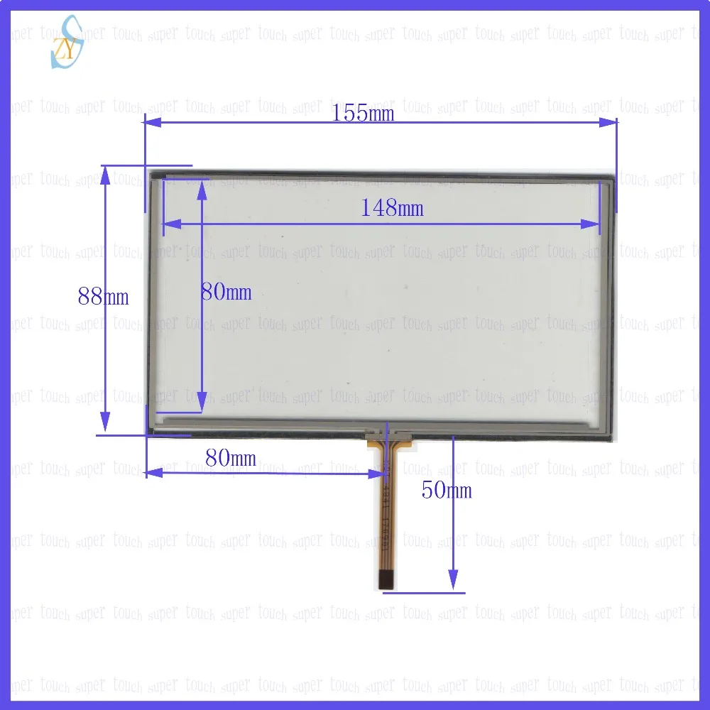 

ZhiYuSun 155mm*88mm KDT-4841 6.2inch Touch Screen glass 4 wires resistive USB touch panel overlay kit 155*88 TOUCH SCREEN