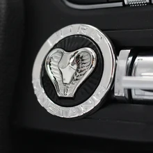 QHCP, автомобильный двигатель, кнопка включения/остановки, накладка, без ключа, Кобра, покрытие, внутреннее литье для Ford Mustang