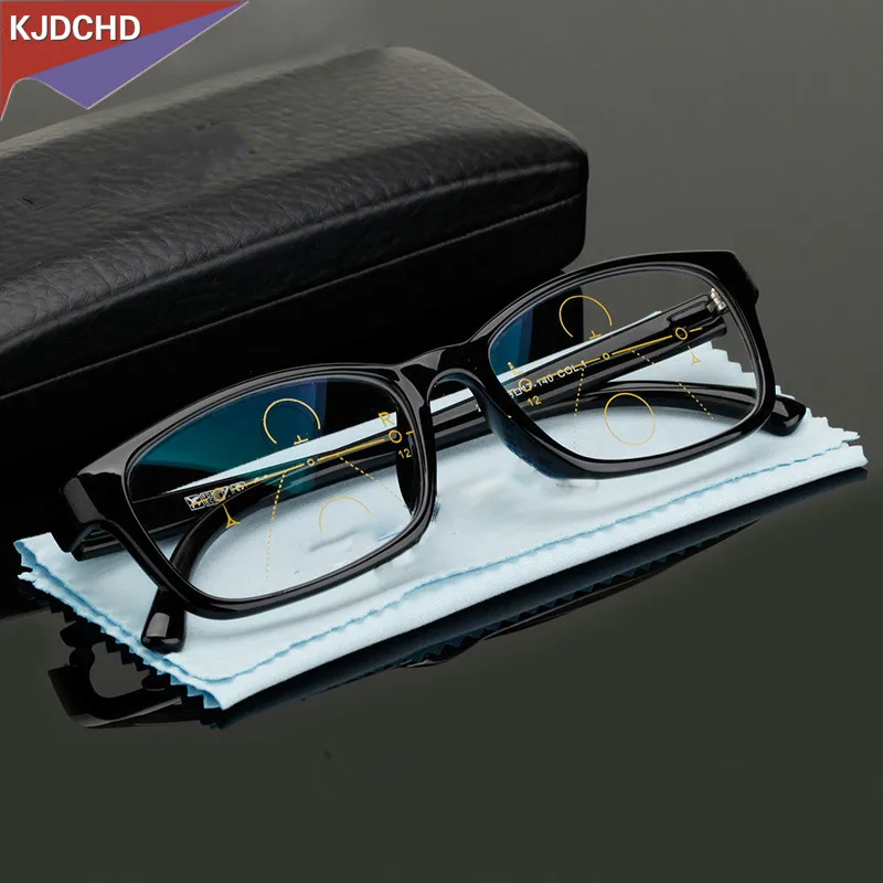 Многофокальные прогрессивные очки для чтения для мужчин и женщин, диоптрийные дальнозоркие очки для чтения, прозрачные интеллектуальные многофокальные очки