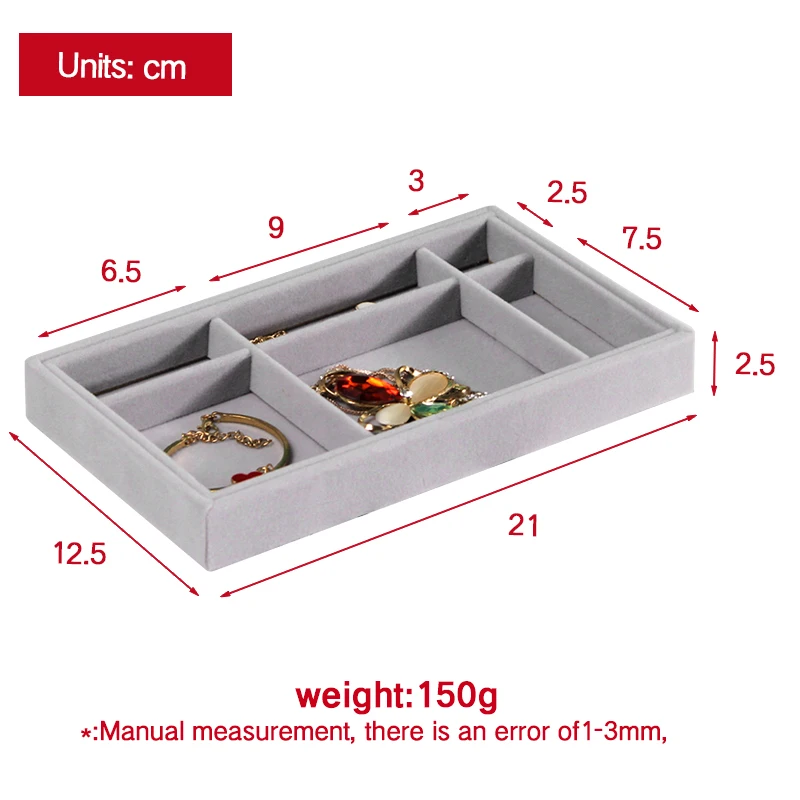 Dustproof Three-Layer Jewelry Storage Display Box Ring Earring Necklace Case Women Pendants Watch Display Stand Box YSUMI