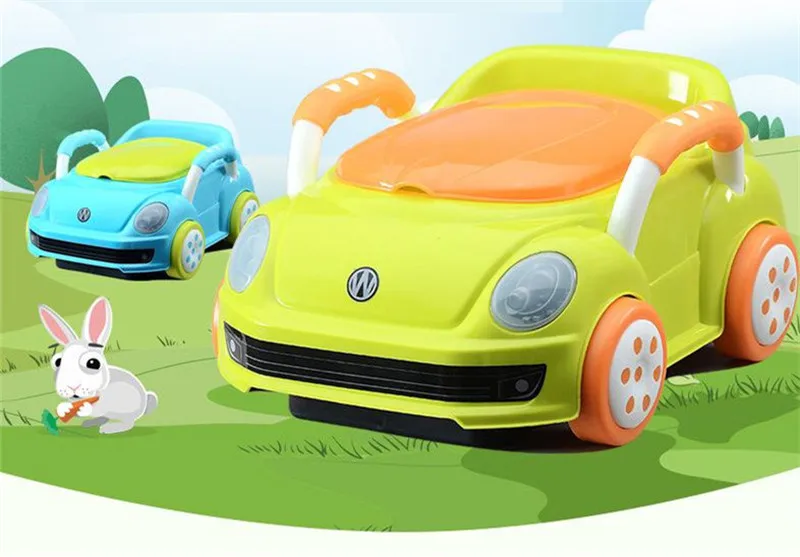 2017 Brand Cute Beetle Car Style Baby Potty Trainer Plastic Kids Toilet Travel Potty Chair Free Shipping Urinary Potty Boy Girl04