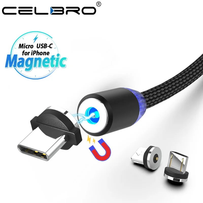 

Magnet Usb Type C Charging Cable Magnetic Phone Charger Cable Usb Cabo Tipo C for Samsuang Galaxy S10 M30 Micro Usb Kabel Led