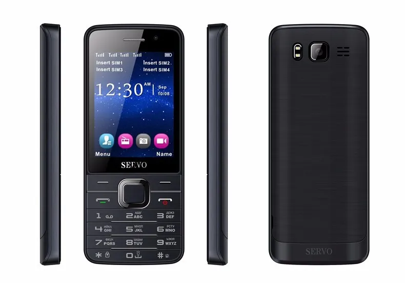 Русская Иврит Клавиатура оригинальная Servo V9500 Quad SIM карты 2 8 дюймов GSM HD Мобильный