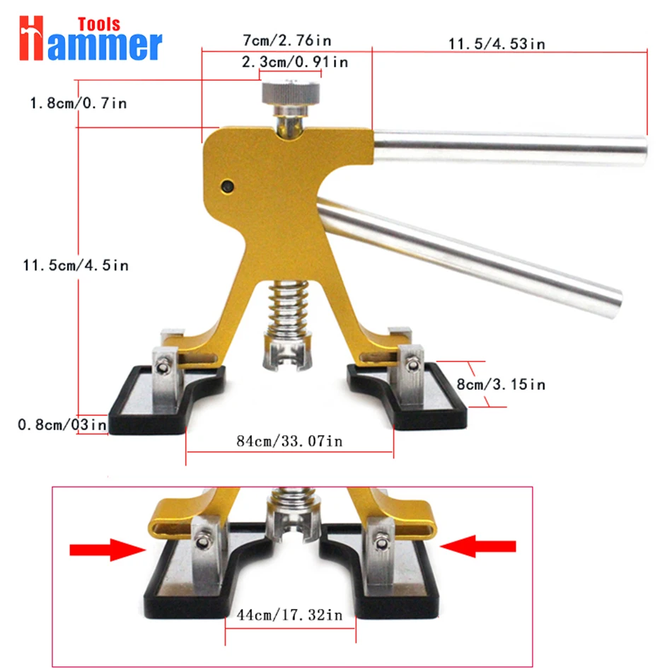 US $98.70 Full Paintless Dent Repair Puller Lifter car Tools Line Board Hail Removal Kit