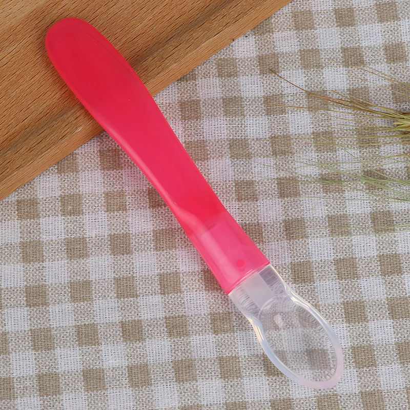 1Pc Safety Silicone Spoon with Box for Baby Infant Child Kids Soft Rice Soup Feeding Spoon Baby Utensils Supplies