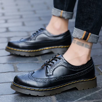 

35-46 New Big Size Brand Genuine Leather Men Shoes Spring Oxford Shoes Fashion Casual Designer Male Shoes Leather Moccasins