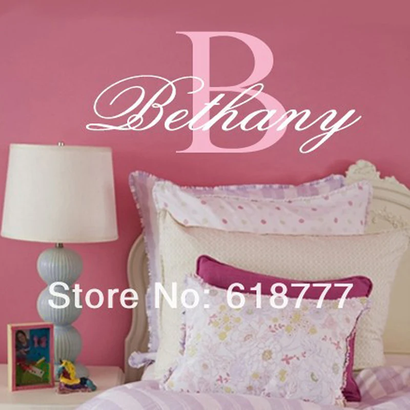 Customized Personalized Kids Baby Name Wall Decal Children Initial