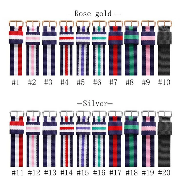 NATO-Nylon-Watchband-Silver-Bu
