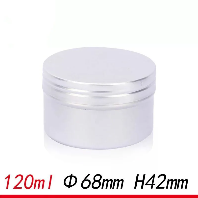 

120ml Aluminium Specimen Box with Thread Travel Bottles Cosmetic Container Empty Cream Jars Box Pot with Lid for Makeup Pomade