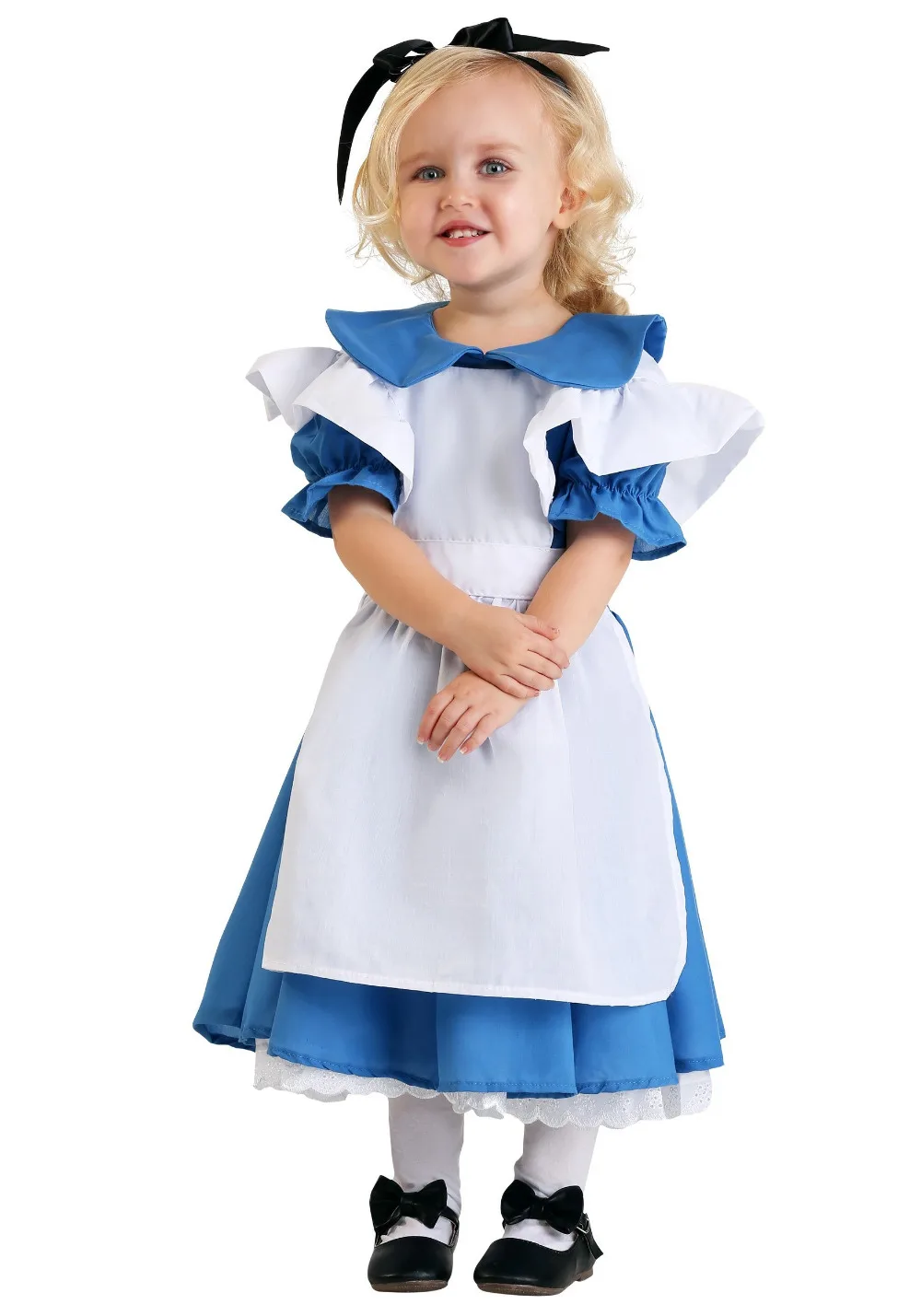 Cosplay&ware Alice In Wonderland Kids Girls Fancy Dress Maid Lolita Cosplay Costume Adult Women Halloween Party Outfits Set -Outlet Maid Outfit Store