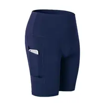 Женские шорты для йоги с высокой талией, с карманом для телефона, для контроля живота, для тренировок, бега, спортзала, велосипедов, фитнеса, леггинсов, летние шорты