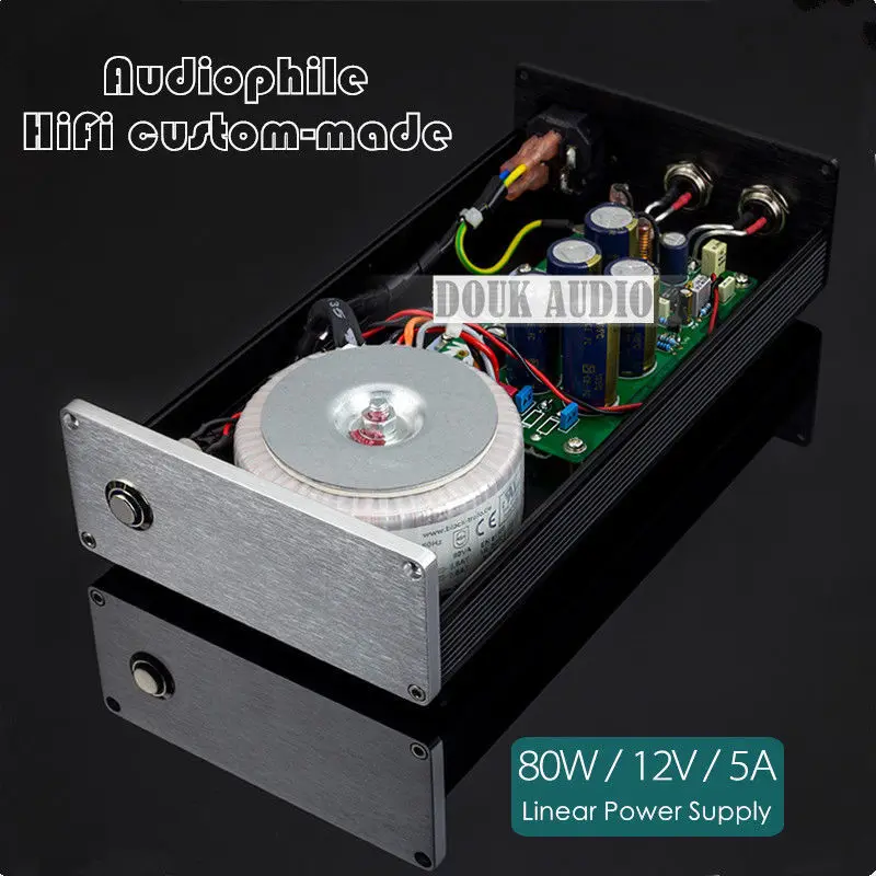 

2018 New Nobsound Hi end 80W DC12V 5A Linear Power Supply For Hi-Fi Amplifier DAC NAS MAC Digital Audio Devices