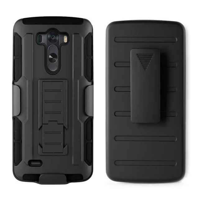 

For LG G3 Case Hybrid Hard Armor Defender Holster Silicone Belt Case For LG G3 D855 D850 D851 Case Cover Fundas Coque Kilifi