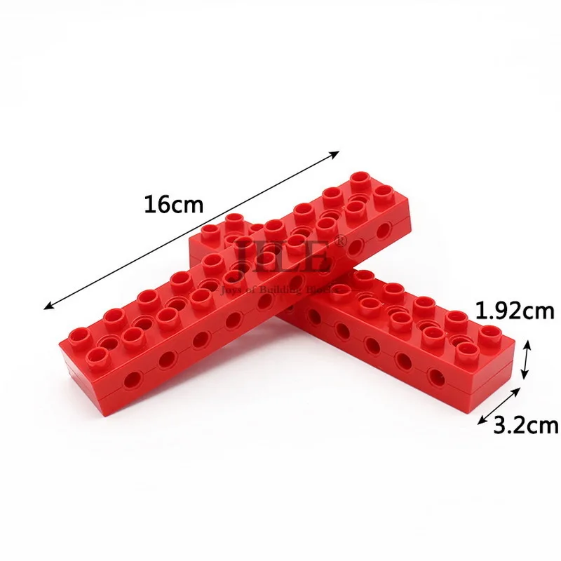 

Big Building Blocks Duplo 2x10 with 18 Hole Large Particles Technic Bricks Accessories Science Technology Mechanical Kids Toys