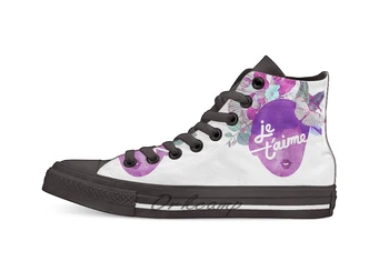 

Je T'aime Botanical Print Novelty Design Casual Canvas Shoes Custom shoes Drop Shipping