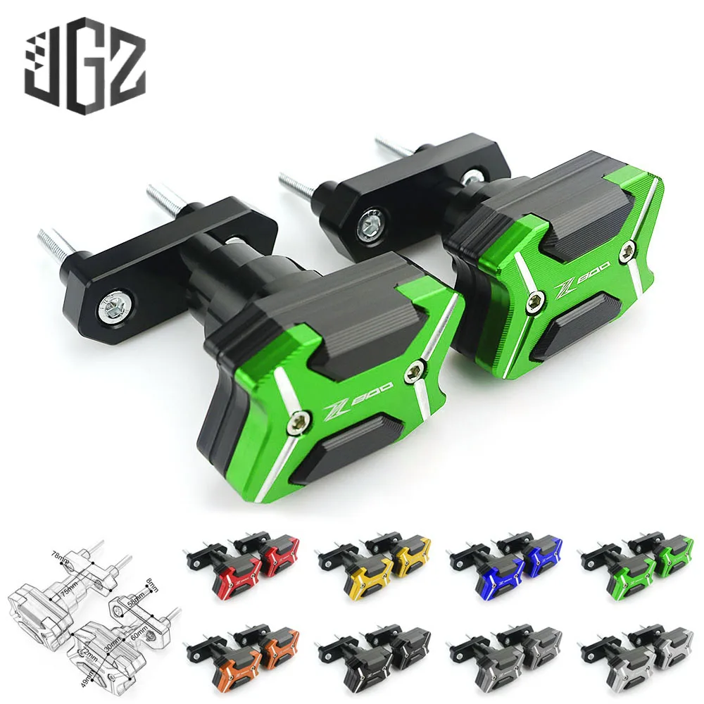 

Pair Motorcycle CNC Aluminum Frame Sliders Falling Crash Engine Tank Protector Pads for KAWASAKI Z800 2013 2014 2015 2016 2017