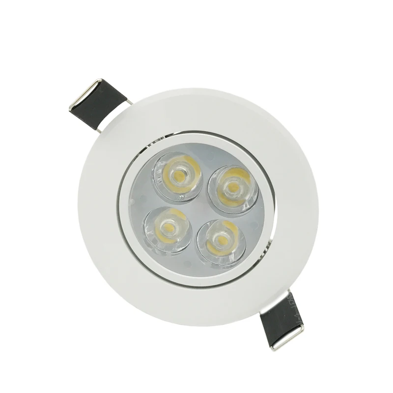 Dimmable3X3W 9 Вт 4x3 Вт 12 Вт светодиодные светильники встраиваемые лампы светодиодные лампы 95-265 В свет с LED Driver