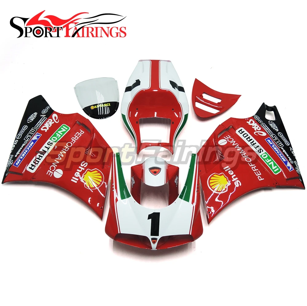 Обтекатели для мотоцикла DUCATI 996 748 916 998 Monoposto год 96 97 98 99 00 01 02 белые красные из