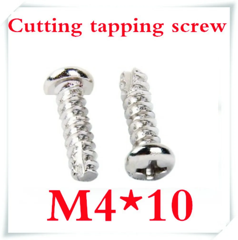500pcs/lot M4x10 M4 Scrape Point Cross Recessed Pan Head Cutting Tapping Screws | Обустройство дома