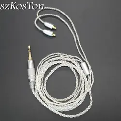 DIY MMCX ремонт кабель наушников для Shure SE215 наушники OCC посеребренные MMCX кабель сменный провод наушников для Ipad MP3