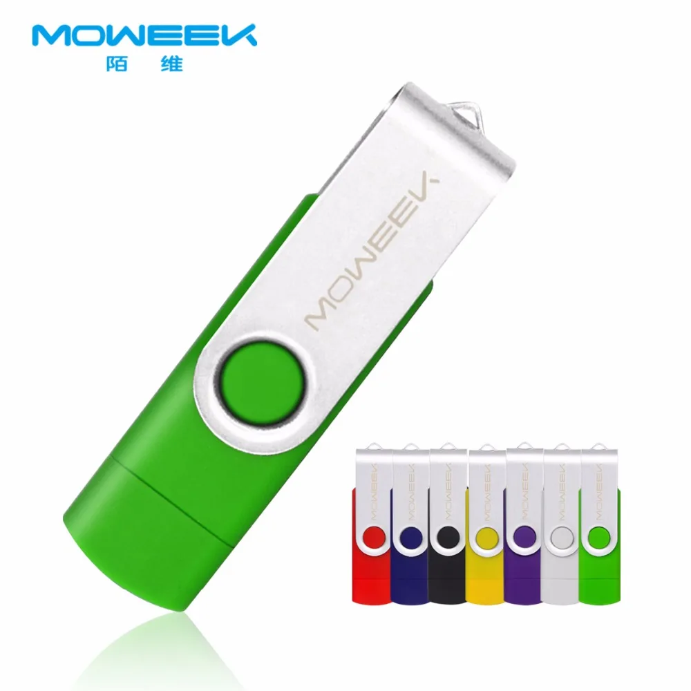 Moweek смартфон OTG usb флэш-накопитель 64 ГБ USB 2,0 флеш-накопитель 32 Гб U диск доступно шесть цветов