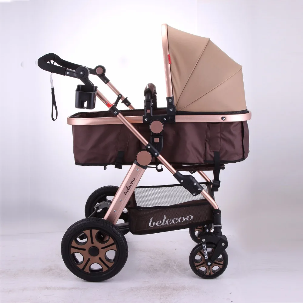 FOLDABLE PRAM BABY STROLLER CARRIAGE INFANT ADJUSTABLE LARGE BASKET
