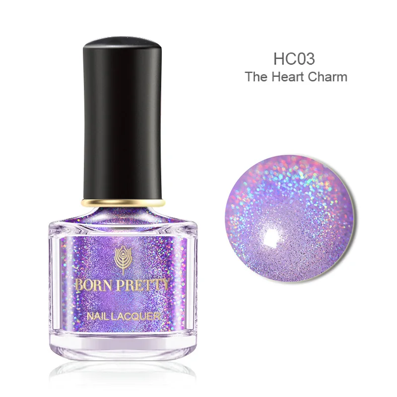 BP-HC03 Born pretty, голографическая Лазерная лак для ногтей 6 мл Лак серии Flowish Сияющий Блестящий лак для ногтей - Цвет: BP-HC03