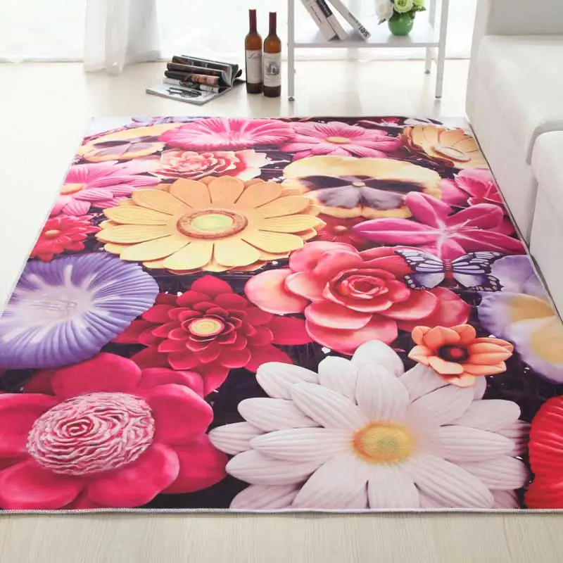 3D ромашки/лепестки/Цветочные ковры для гостиной декоративный ковер для спальни детская комната GM001
