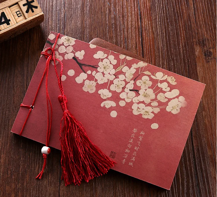Китайский традиционный Винтаж стиль дневник тетрадь Малый мини блокнот строчка окантовки Softcover с цветочным принтом блокнот планировщик