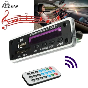 

LEORY bluetooth MP3 Decoder Board Audio Module Wireless 12V MP3 WMA DAC Decoding Board With Remote USB SD Card FM Radio For Car