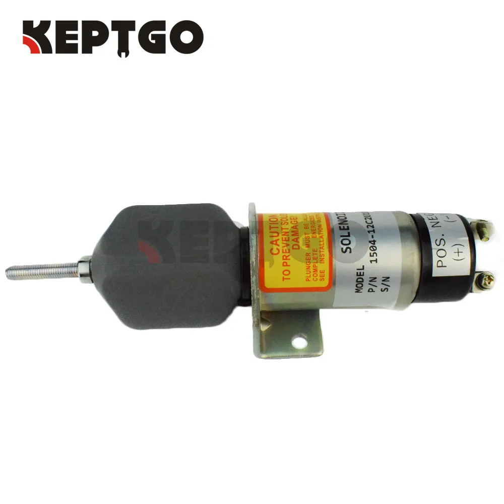 

New Fuel Shutoff Solenoid 1504-12C2U1B1S1 12V for Synchro Start Kubota DF-750 2 Terminals