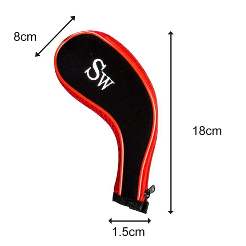 Чехол для головки клюшки для гольфа Чехлы для утюга клюшки защитные прочные молнии головной убор инструмент с номерной биркой