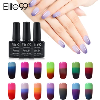 

Elite99 10ml Temperature Color Change Nail Gel Varnish Soak Off Changing Color Nail Polish Thermal Gel For DIY Nail Art Design