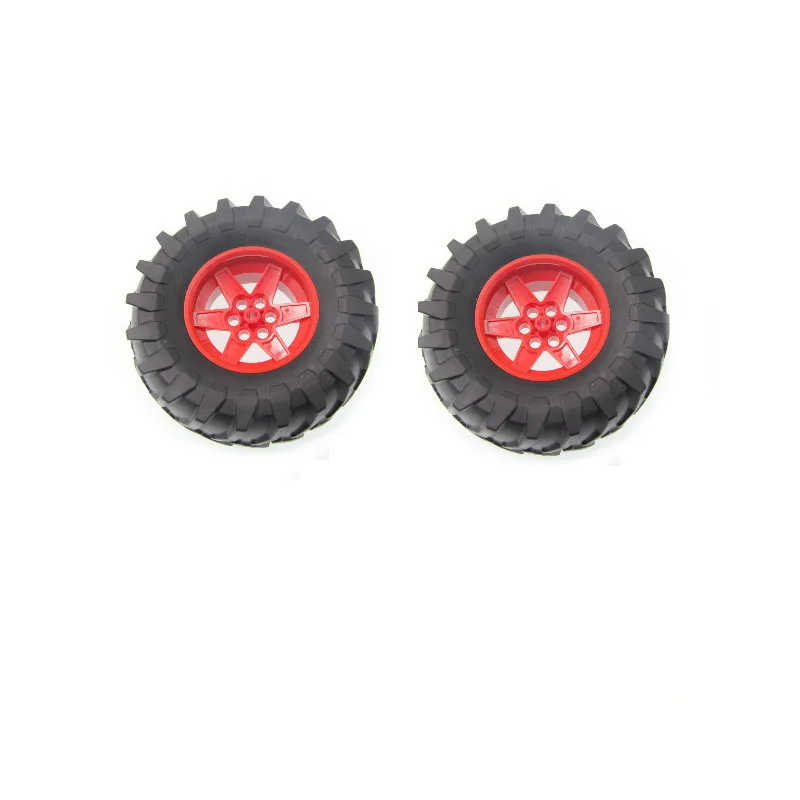 2 шт./лот совместимые с логотипами Technic Wheels 107*44 мм ZR Rim Wheel Tire Hub 23798 15038 fit 42054