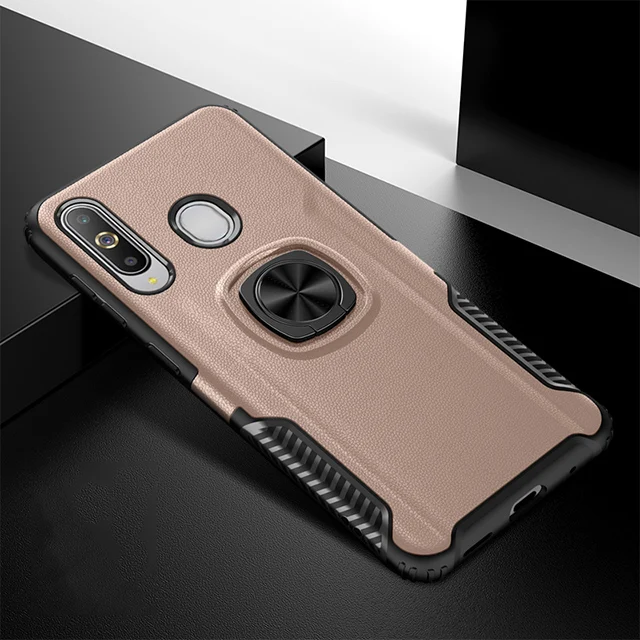 Ikrsses для samsung Galaxy A60 A70 A50 чехол автомобильный держатель Магнитный кронштейн Стенд палец кольцо чехол для Galaxy A30 A10 крышка - Цвет: Rose gold